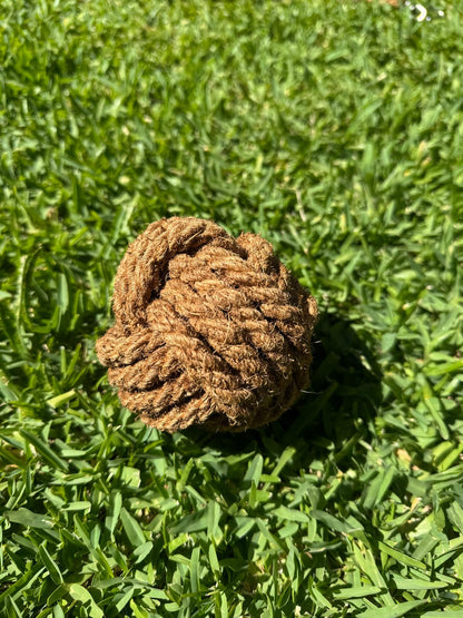 Natural coconut coir dental ball dog toy - eco friendly - Cobber and Coir Australia